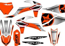 Kit grafica Ufo Thunder per Ktm Arancione fluo UFO 