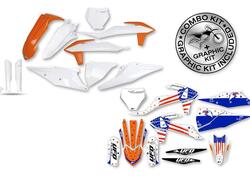 Kit plastiche+decals Ufo Patriot Ktm oem UFO 