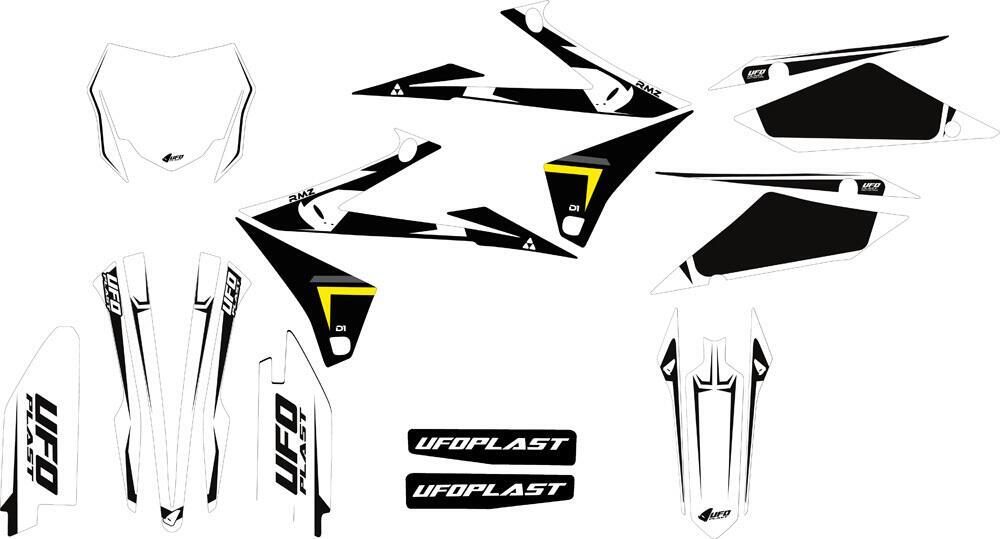 Kit grafica Ufo Apodis per Suzuki Bianco UFO 