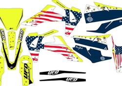 Kit grafica Ufo Patriot per Husqvarna Giallo fluo 