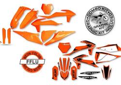 Kit plastiche+decals Ufo Apodis Ktm Arancione fluo 