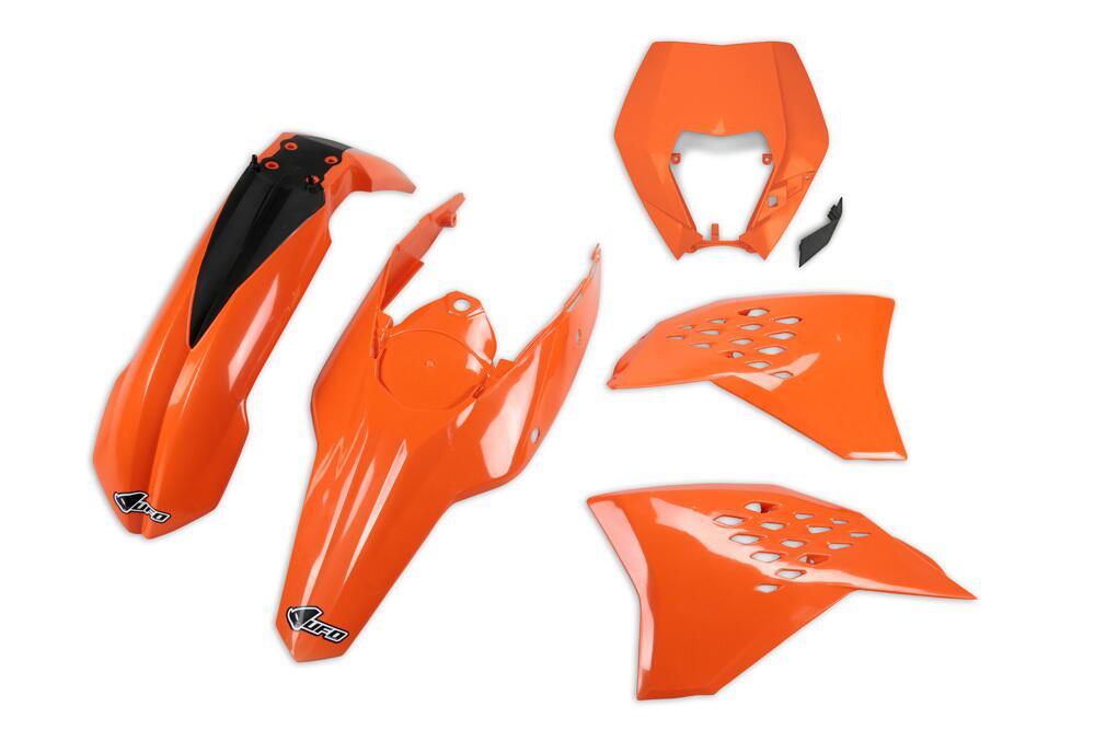 Kit plastiche moto UFO Ktm EXC 125 09-11 colore or 