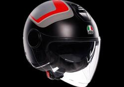 casco jet AGV Eteres Scaglieri matt grigio rosso