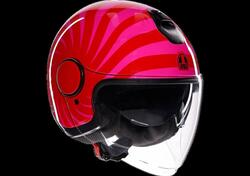 casco jet AGV Eteres Tropea rosso rosa