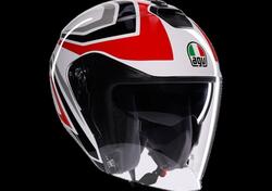 casco jet AGV Irides Tolosa nero grigio rosso