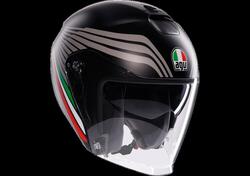 casco jet AGV IRIDES BOLOGNA nero tricolore