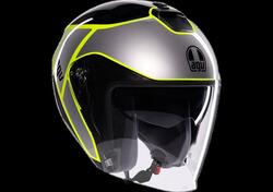 casco jet AGV IRIDES DAVAO nero grigio giallo fluo