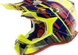 Casco cross LS2 MX470 SUBVERTER BOMBER Giallo Blu