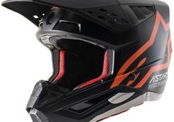 Casco cross Alpinestars S-M5 COMPASS Nero Arancio