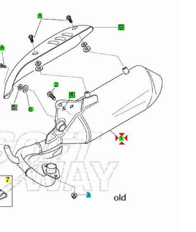 -Marmitta Aprilia Scarabeo 50 2T sfera 860558