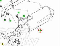 -Marmitta Aprilia Scarabeo 50 2T sfera 860558