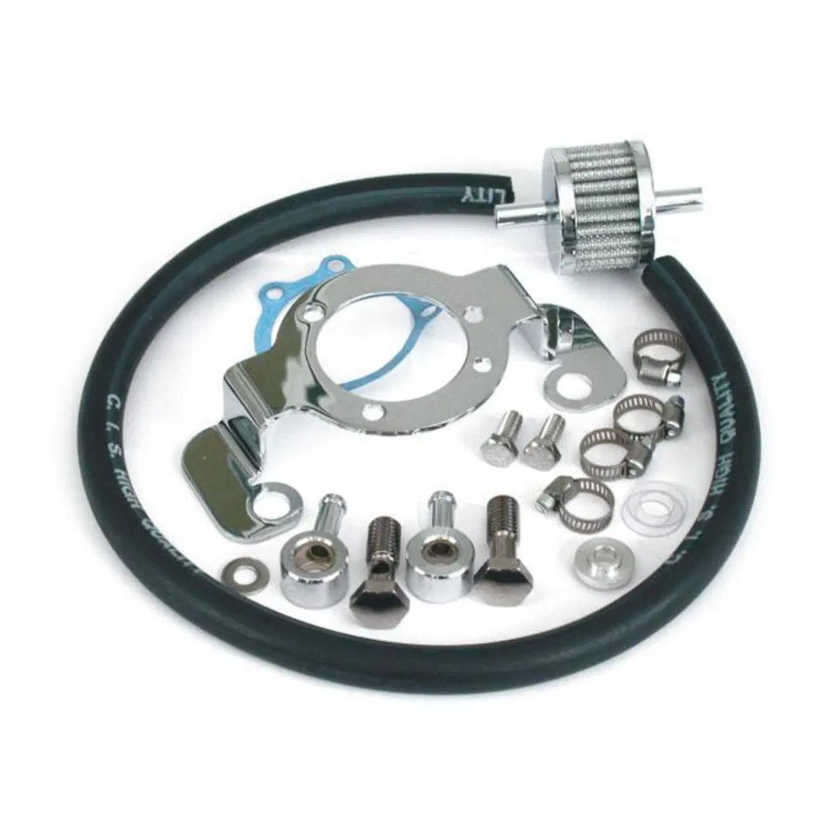 Supporto carburatore e sfiati testate cromato Per 