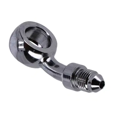 Raccordo cromato AN-3 piegato 35&deg; con foro da 12 m Goodridge