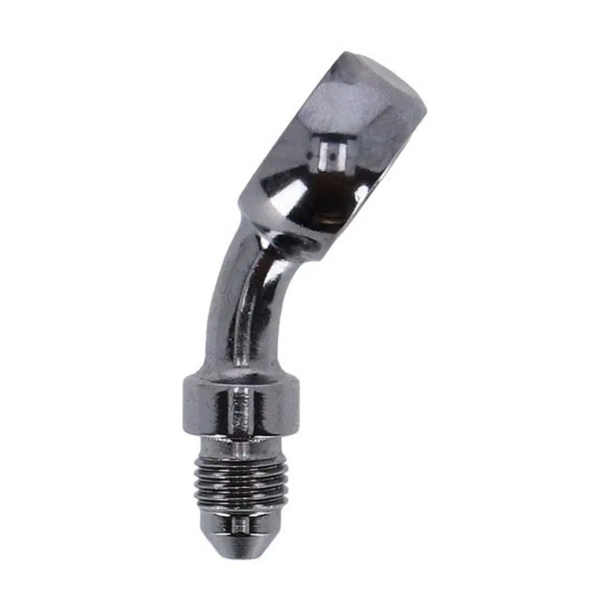 Raccordo acciaio inox lucido AN-3 piegato 20° con Goodridge