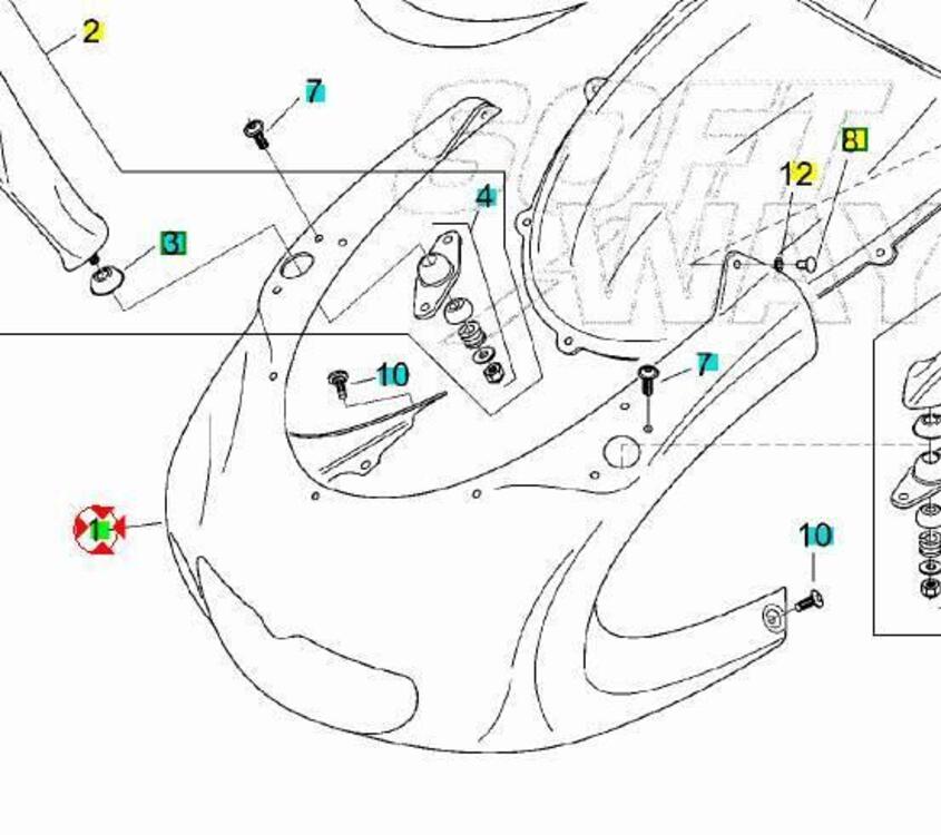 Cupolino Aprilia RS 50 AP8268158