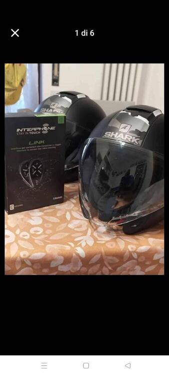 Vendo caschi Shark completi di Interphone Shark Helmets