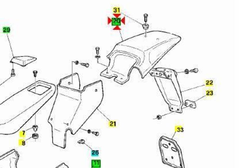 Codino posteriore Aprilia RX 50 AP8231541