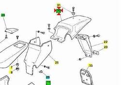 Codino posteriore Aprilia RX 50 AP8231541