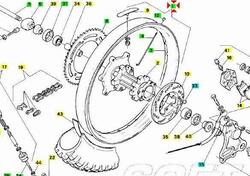 Ruota posteriore Aprilia Climber 280 AP8108409