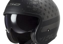 Casco jet LS2 OF599 SPITFIRE Nero FLAG