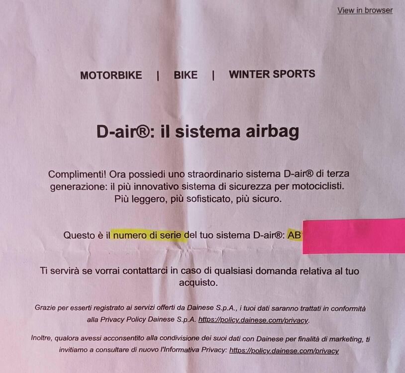 Vendo Airbag Dainese D-Air usato (2)