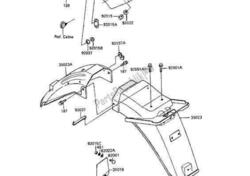 Parafango anteriore nero Kawasaki GPZ 350041155M1