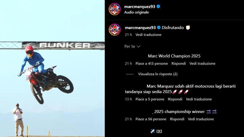 MotoGP 2024. Marc Marquez si allena facendo cross, ma la moto non &egrave; Ducati [VIDEO]