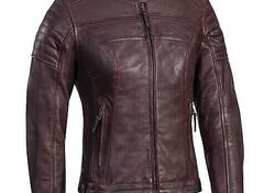 Giacca moto donna pelle Ixon SPARK LADY bordoux