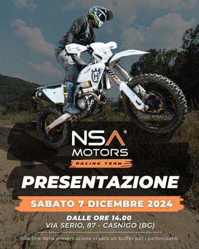 NSA Motors lancia il suo Enduro Racing Team