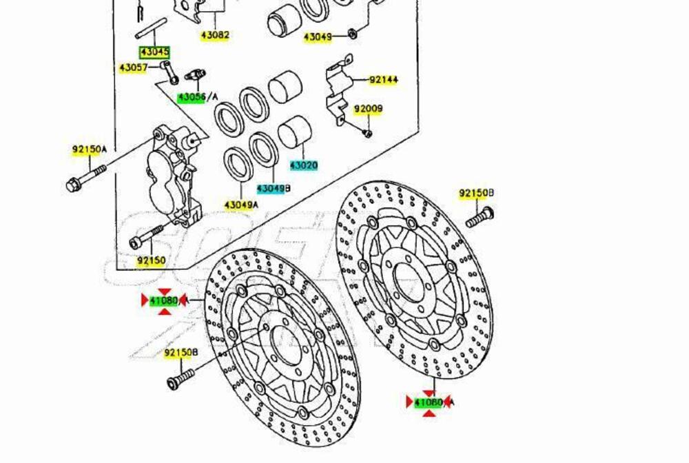 Disco freno anteriore Kawasaki Ninja ZX-6R 4108013