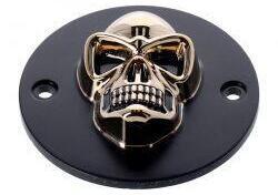 Point Cover Skull nero e oro per FL, FX, FXR, Dyna 