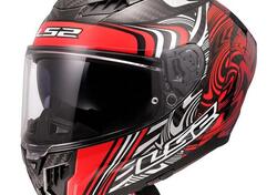 casco integrale LS2 Dragon FF807 in carbonio rosso