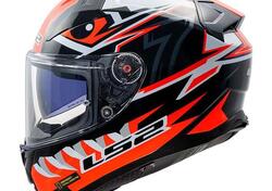 casco integrale LS2 Vector 2 in fibra nero rosso