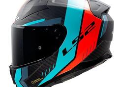 casco integrale LS2 Vector 2 in fibra rosso cyan o