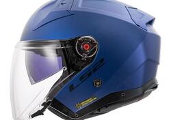 casco jet LS2 Infinity 2 in fibra blu opaco