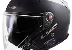 casco jet LS2 Infinity 2 in fibra nero opaco