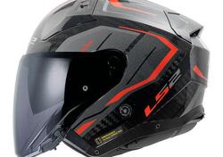 casco jet LS2 Infinity 2 Urus in carbonio rosso