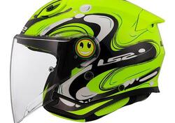 casco jet LS2 OF622 Funny 2 giallo