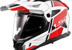 casco integrale LS2 Pioneer 2 in KPA rosso