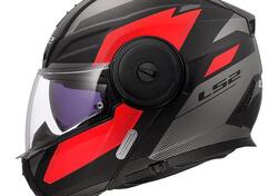 casco modulare LS2 FF902 Strobe 2 Duria nero rosso