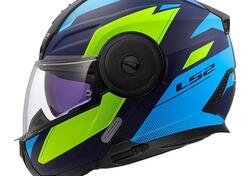 casco modulare LS2 FF902 Strobe 2 Duria blu giallo