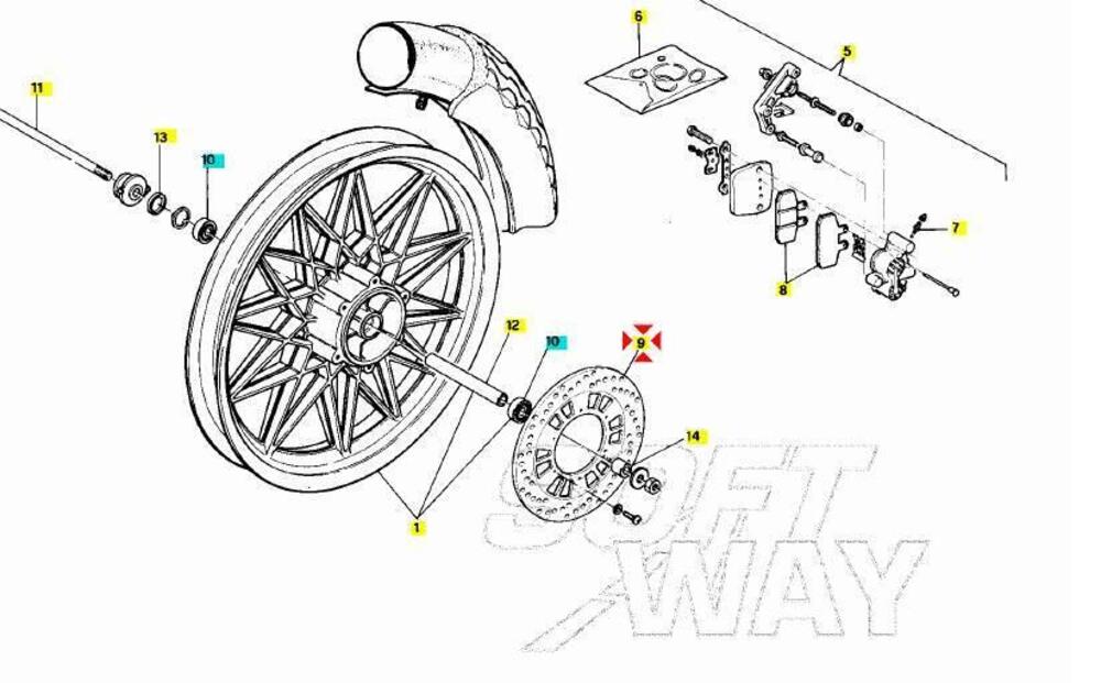 Disco freno anteriore Aprilia Red Rose 125 1987-94