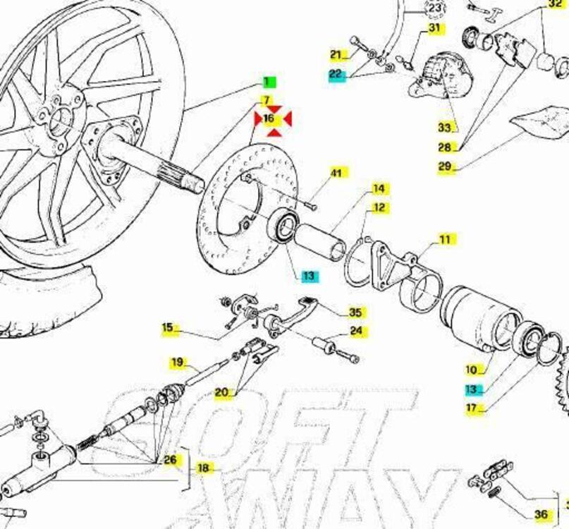 Disco freno posteriore Aprilia RS50 AP8213087