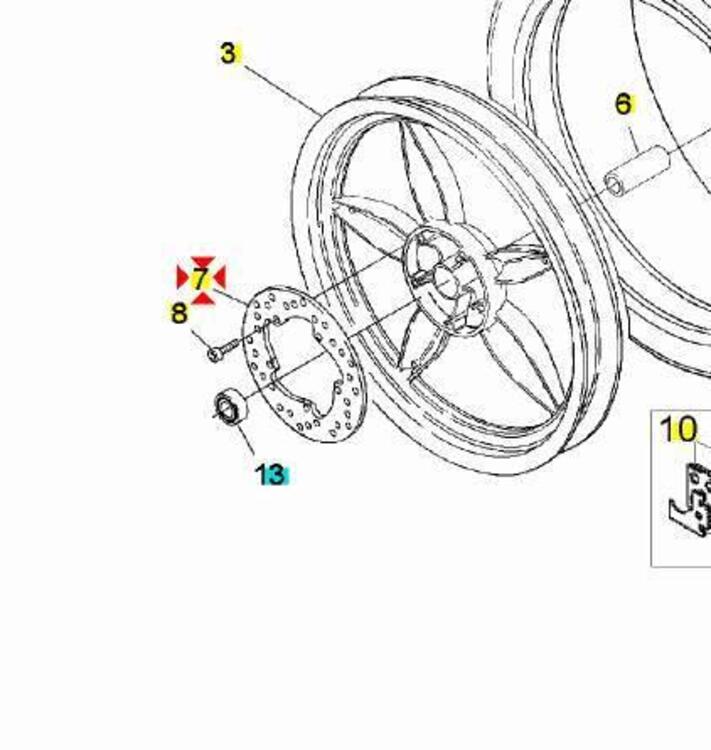 Disco freno anteriore Aprilia Scarabeo 50 AP821322