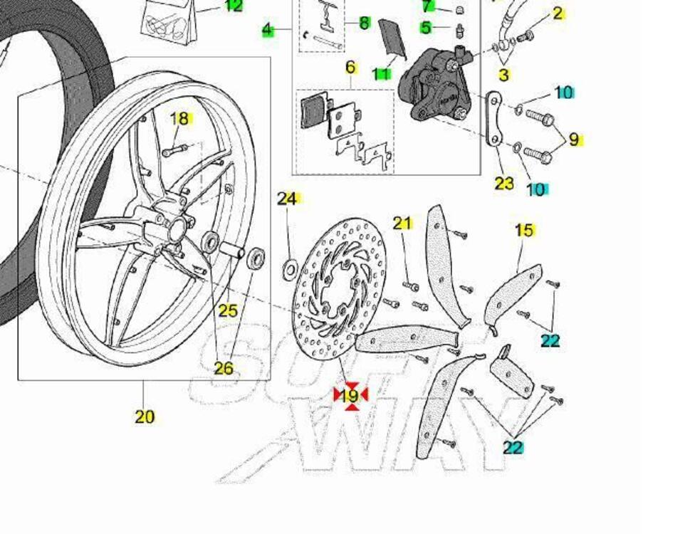 Disco freno anteriore Aprilia Scarabeo 50 AP821338