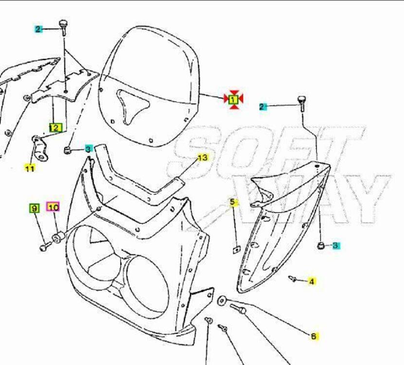 Cupolino Yamaha TDR125R 3SHF837U1000