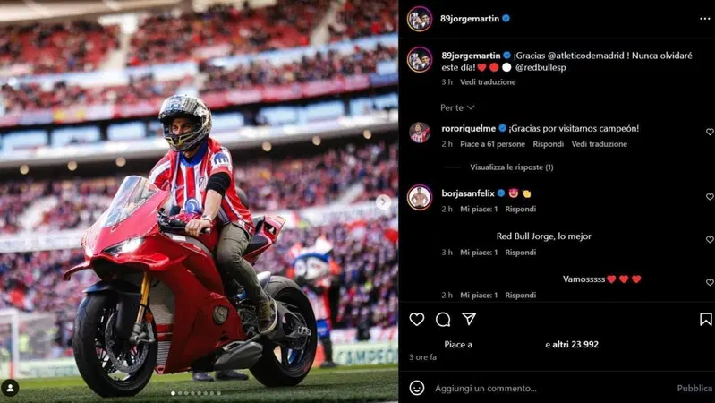 MotoGP 2024. Se Jorge Martin &egrave; l'Atletico Madrid, Marc Marquez &egrave; il Barcellona. E Pecco Bagnaia il Real Madrid o la Juve? [VIDEO]