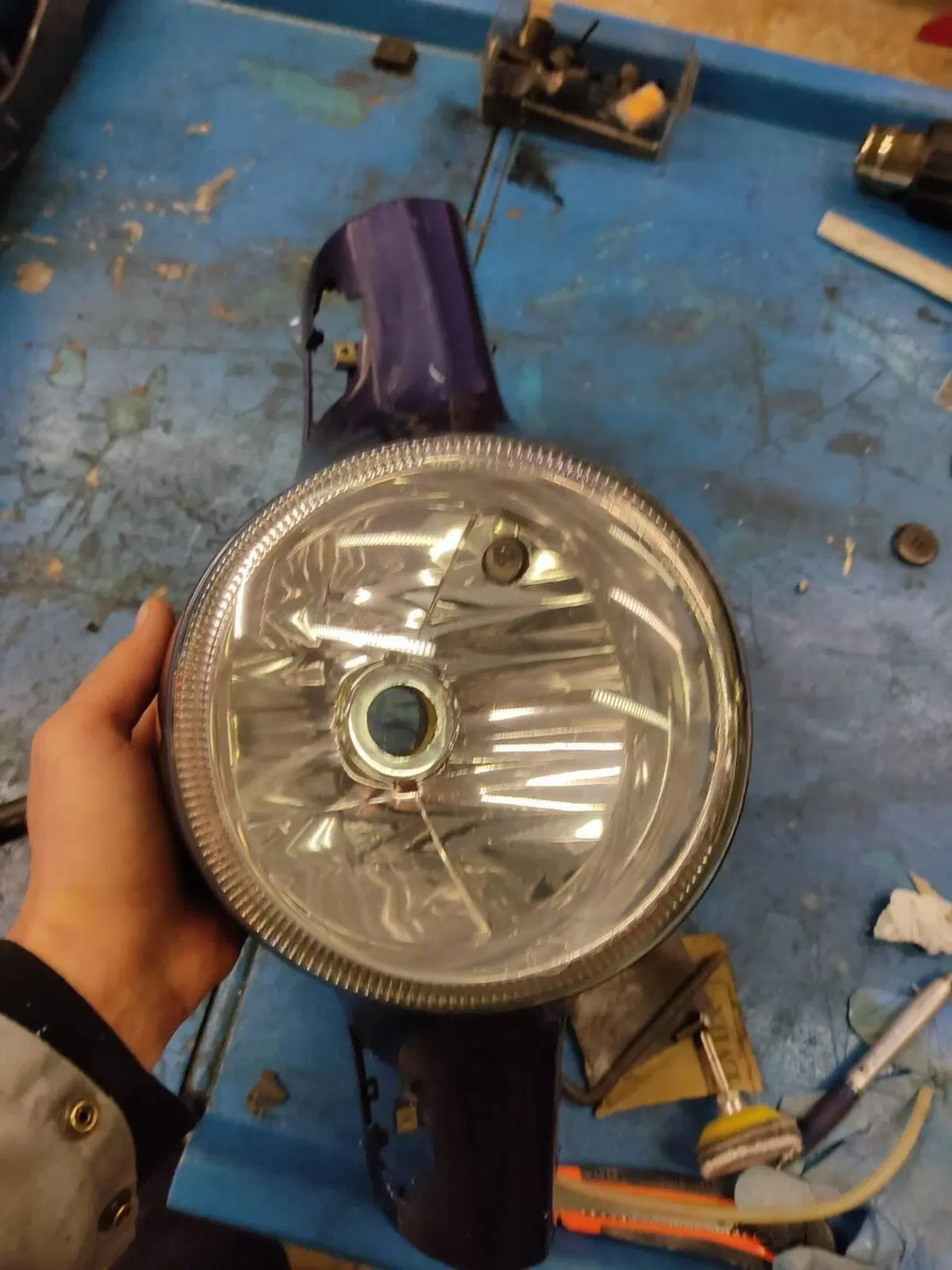 Faro e cover piaggio vespa 200 250 300 (2)
