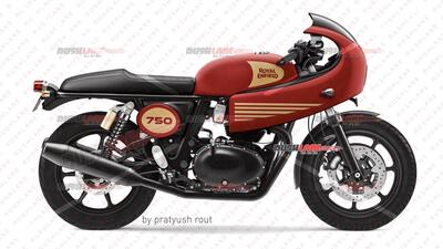 Dopo essere stata paparazzata, arriva il render della futura Royal Enfield GT750