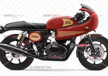 Dopo essere stata paparazzata, arriva il render della futura Royal Enfield GT750